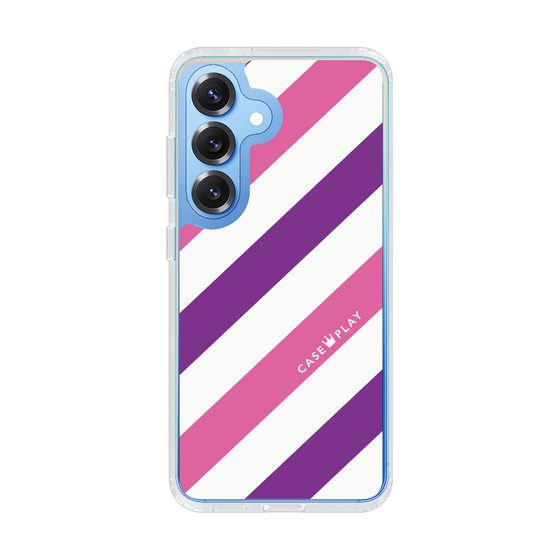 Slim Protection Case［ Big Stripe - Purple × Pink ］