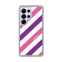 Slim Protection Case［ Big Stripe - Purple × Pink ］