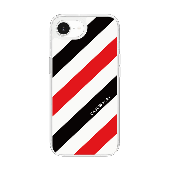 Slim Protection Case［ Big Stripe - Red × Black ］