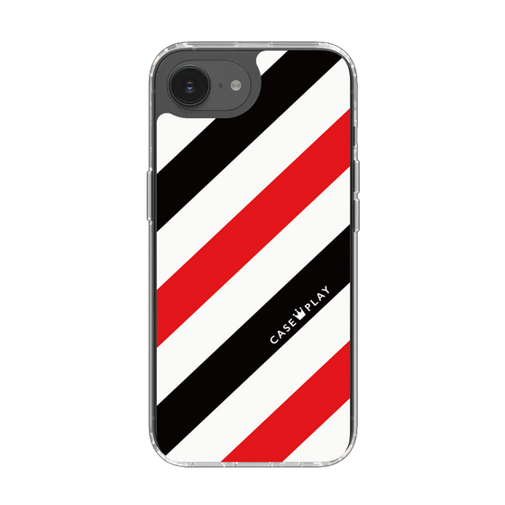 Slim Protection Case［ Big Stripe - Red × Black ］
