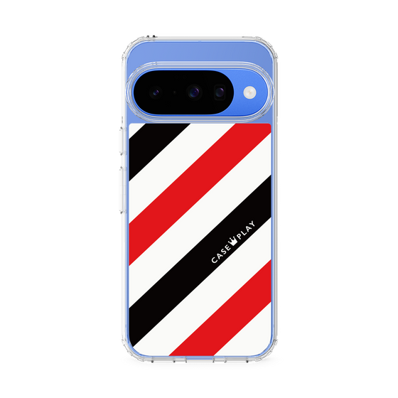 Slim Protection Case［ Big Stripe - Red × Black ］