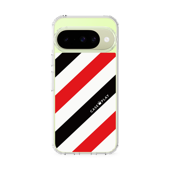 Slim Protection Case［ Big Stripe - Red × Black ］