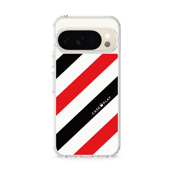 Slim Protection Case［ Big Stripe - Red × Black ］