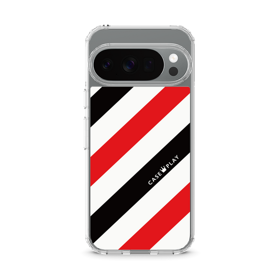 Slim Protection Case［ Big Stripe - Red × Black ］