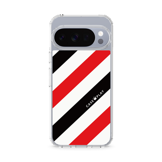 Slim Protection Case［ Big Stripe - Red × Black ］