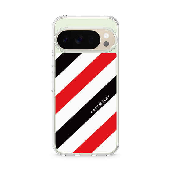 Slim Protection Case［ Big Stripe - Red × Black ］