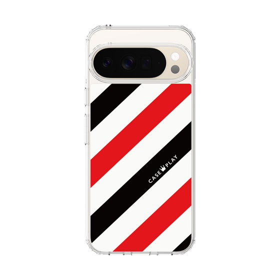 Slim Protection Case［ Big Stripe - Red × Black ］