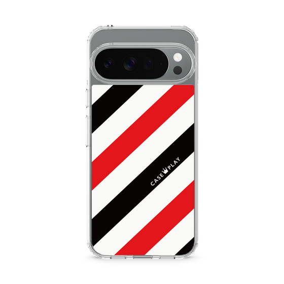 Slim Protection Case［ Big Stripe - Red × Black ］