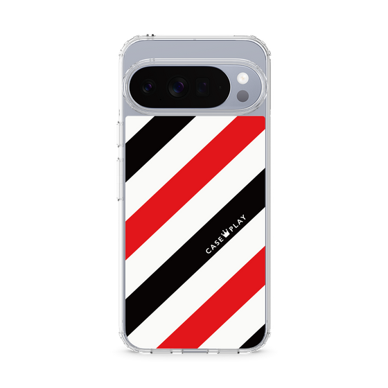 Slim Protection Case［ Big Stripe - Red × Black ］