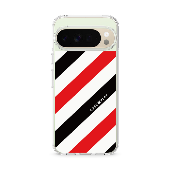 Slim Protection Case［ Big Stripe - Red × Black ］