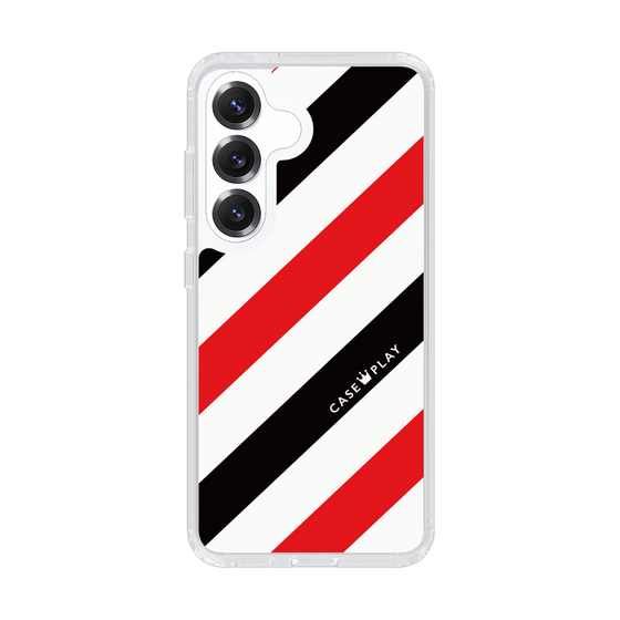 Slim Protection Case［ Big Stripe - Red × Black ］