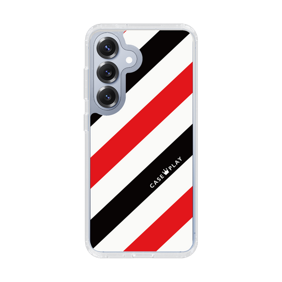 Slim Protection Case［ Big Stripe - Red × Black ］