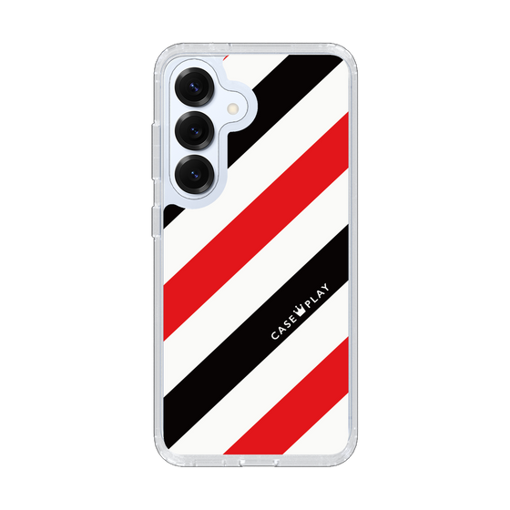 Slim Protection Case［ Big Stripe - Red × Black ］
