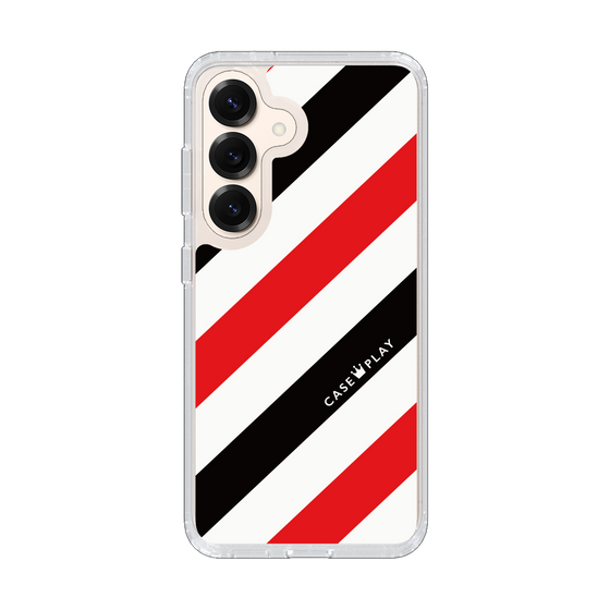 Slim Protection Case［ Big Stripe - Red × Black ］