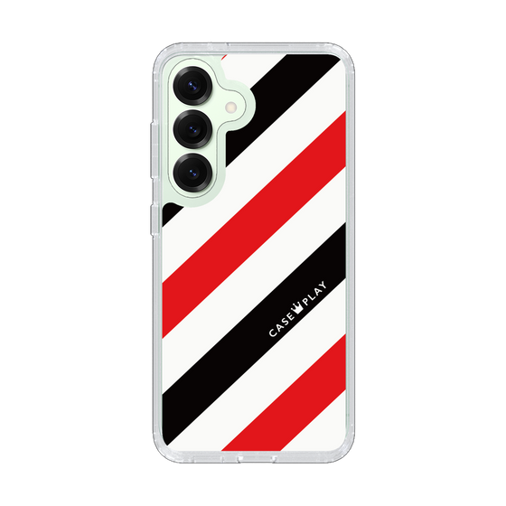 Slim Protection Case［ Big Stripe - Red × Black ］