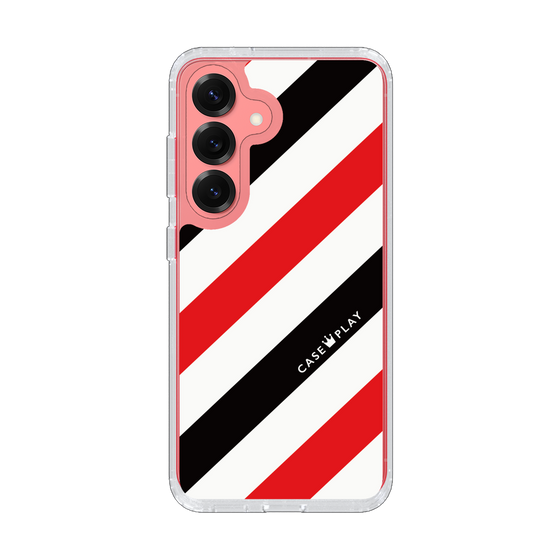 Slim Protection Case［ Big Stripe - Red × Black ］