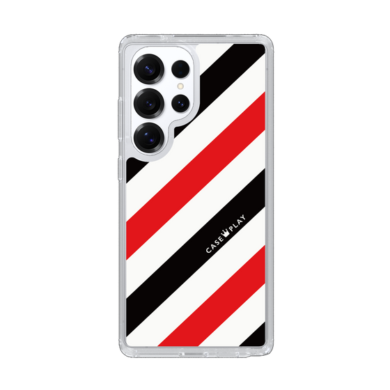 Slim Protection Case［ Big Stripe - Red × Black ］