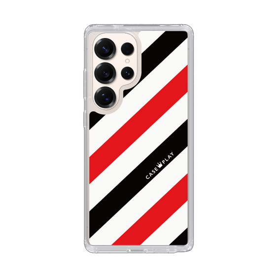 Slim Protection Case［ Big Stripe - Red × Black ］