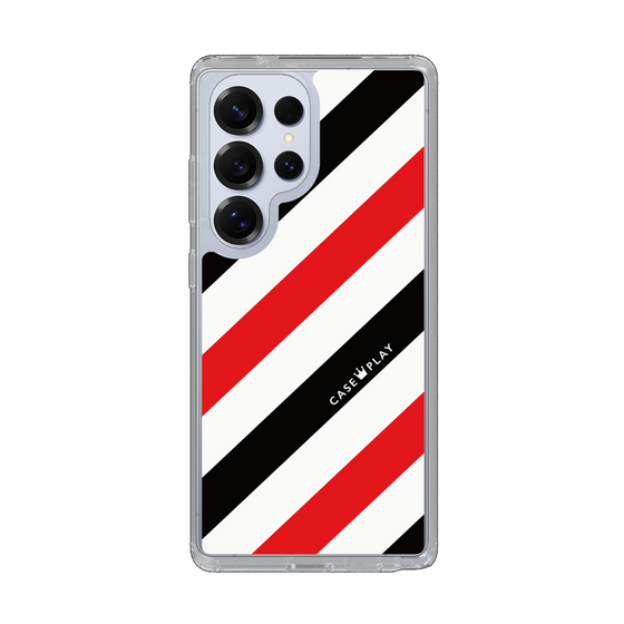 Slim Protection Case［ Big Stripe - Red × Black ］