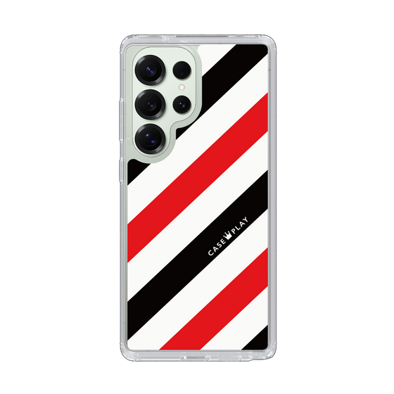 Slim Protection Case［ Big Stripe - Red × Black ］