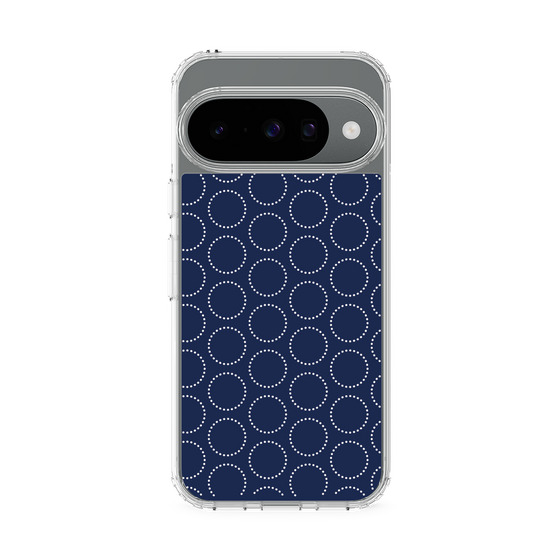 Slim Protection Case［ Dot Circle - Navy ］