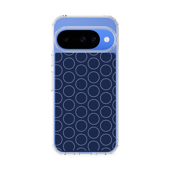 Slim Protection Case［ Dot Circle - Navy ］