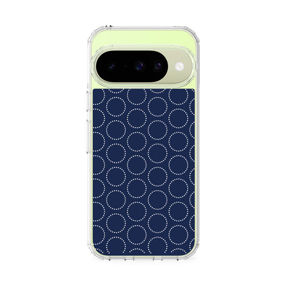 Slim Protection Case［ Dot Circle - Navy ］