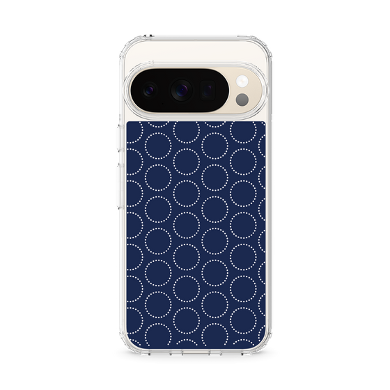 Slim Protection Case［ Dot Circle - Navy ］