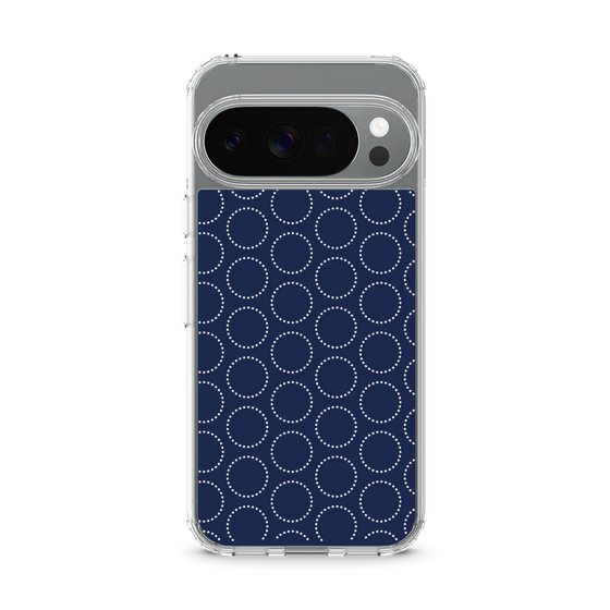 Slim Protection Case［ Dot Circle - Navy ］