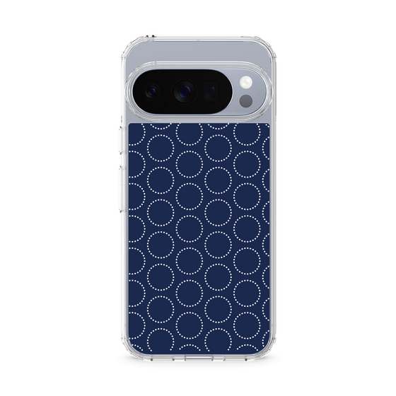 Slim Protection Case［ Dot Circle - Navy ］