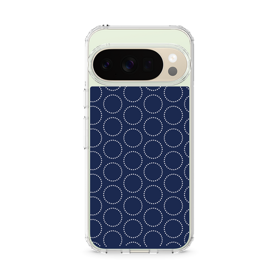 Slim Protection Case［ Dot Circle - Navy ］