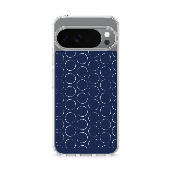 Slim Protection Case［ Dot Circle - Navy ］