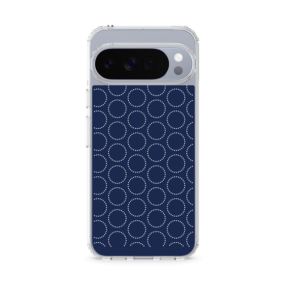 Slim Protection Case［ Dot Circle - Navy ］