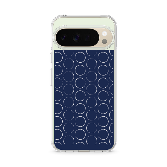 Slim Protection Case［ Dot Circle - Navy ］