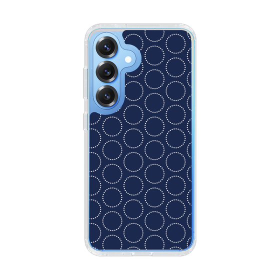 Slim Protection Case［ Dot Circle - Navy ］