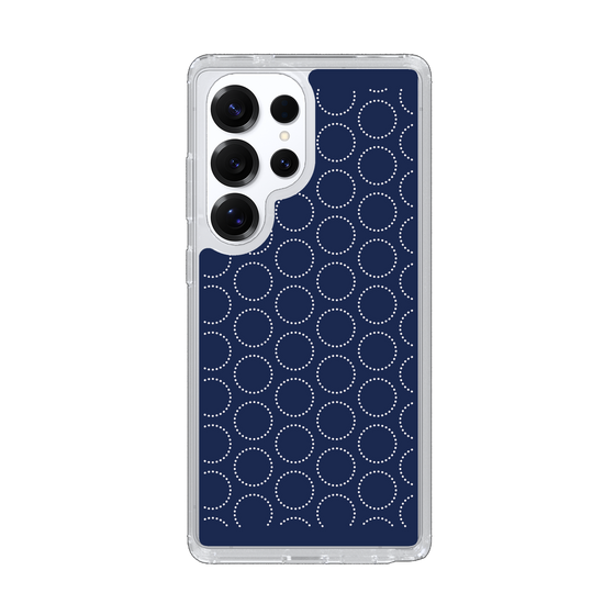 Slim Protection Case［ Dot Circle - Navy ］
