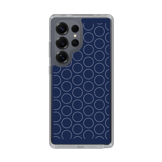 Slim Protection Case［ Dot Circle - Navy ］