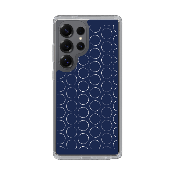 Slim Protection Case［ Dot Circle - Navy ］