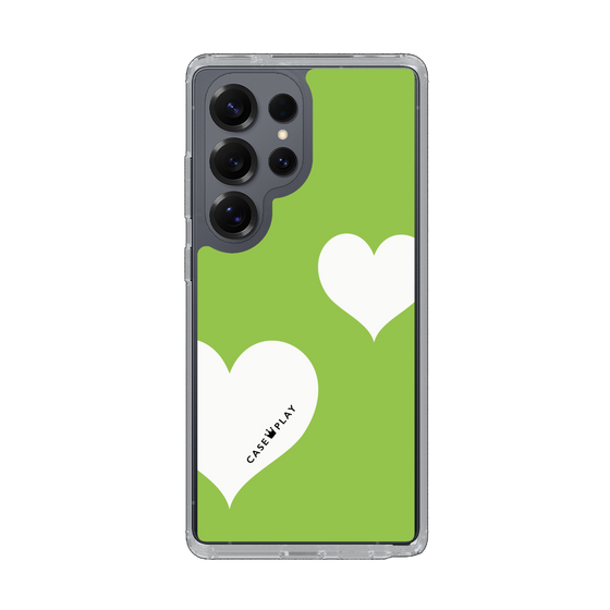 Slim Protection Case［ Two Hearts - Green ］