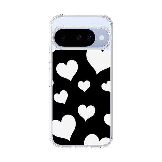 Slim Protection Case［ Dot Hearts - Black ］