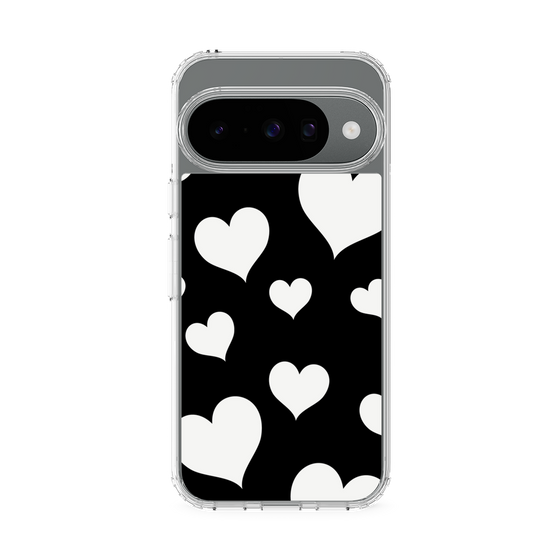Slim Protection Case［ Dot Hearts - Black ］
