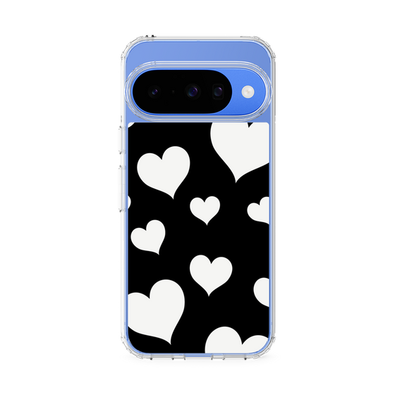 Slim Protection Case［ Dot Hearts - Black ］