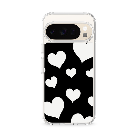 Slim Protection Case［ Dot Hearts - Black ］