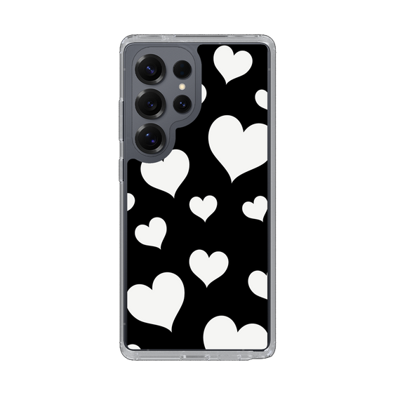 Slim Protection Case［ Dot Hearts - Black ］