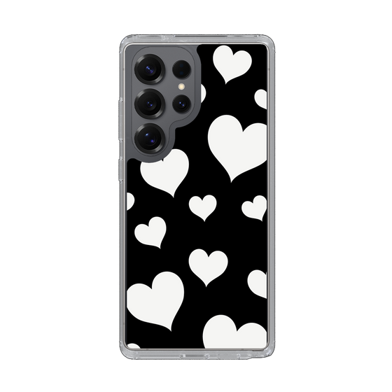 Slim Protection Case［ Dot Hearts - Black ］