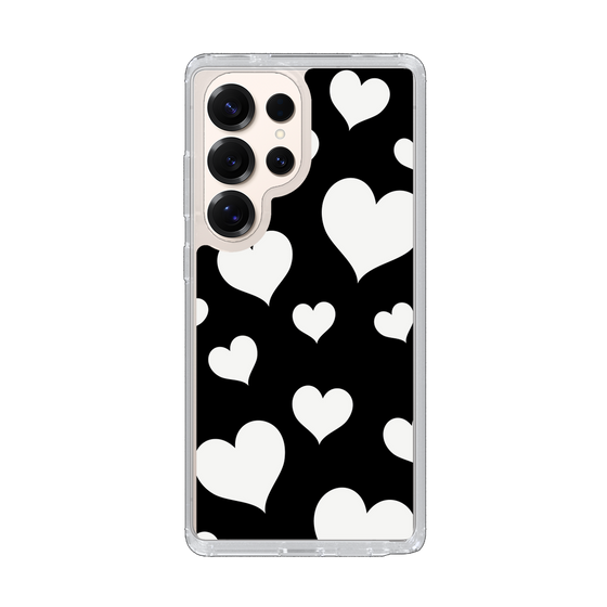 Slim Protection Case［ Dot Hearts - Black ］