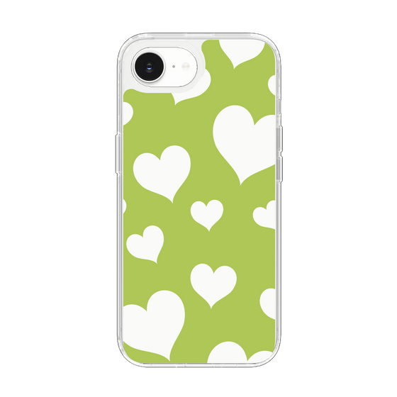 Slim Protection Case［ Dot Hearts - Green ］