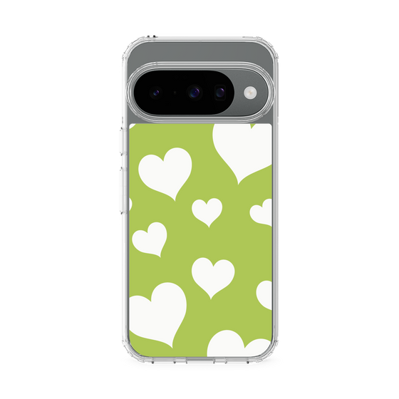 Slim Protection Case［ Dot Hearts - Green ］