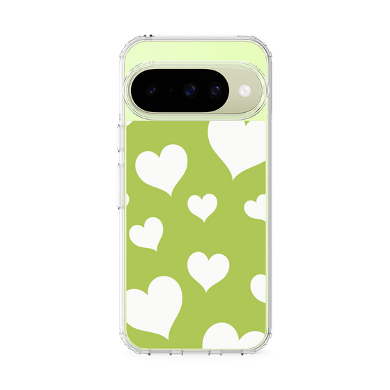 Slim Protection Case［ Dot Hearts - Green ］