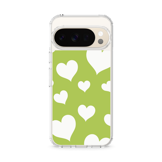 Slim Protection Case［ Dot Hearts - Green ］